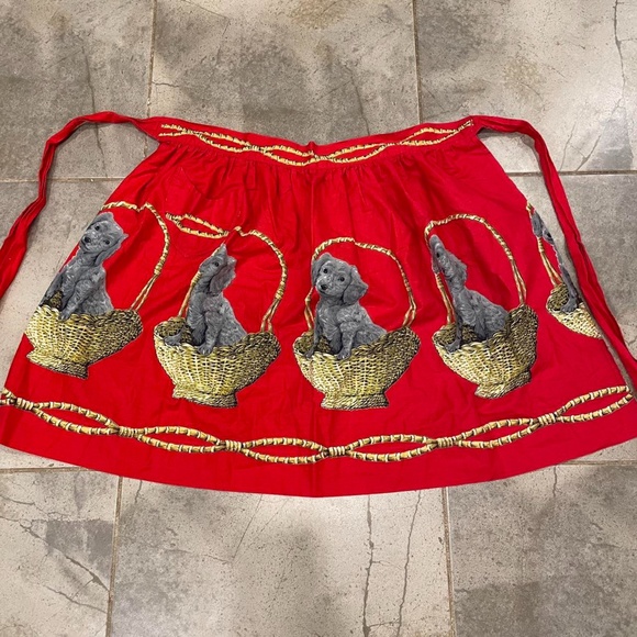 Dresses & Skirts - Vintage 1950s John Wolf Red Puppy Basket Handmade Apron